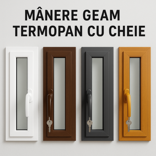 Manere geam termopan cu cheie Manere geam termopan cu cheie